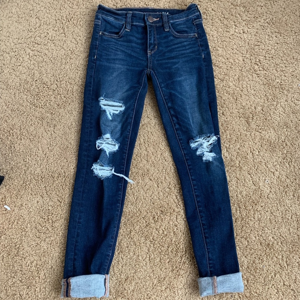 american eagle dark wash jeans